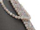 Agate strand - faceted 8 mm, gray - 38 cm /1852