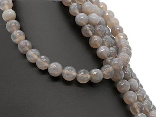 1853/ Agate strand - faceted gray 10 mm - 38 cm