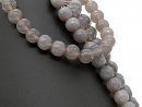1854/ Agate strand - faceted, gray, 12 mm