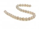 1854/ Agate strand - faceted, gray, 12 mm