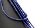2169/ Lapis strand - tube, frosted, 10x5 mm
