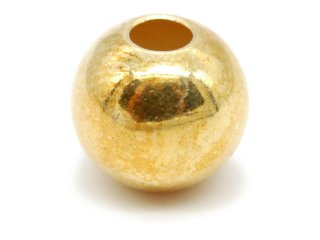 Intercalaire - Perles boule en argent 925, 10 mm plaqu&eacute; or /3007