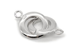 Fermoir cabillot - anneaux, 925 argent, 11 mm /3027