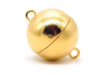 Bronze vergoldet, Magnetschlie&szlig;e - geb&uuml;rstet, 20 mm /3061