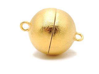 Bronze vergoldet, Magnetschlie&szlig;e - geb&uuml;rstet, 18 mm /3062