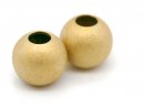 925/- silver spheres - gold colored, frosted, 6 mm - 2 Stk/T&uuml;te /3106