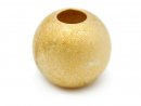 925/-silver, frosted sphere 8 mm golden colored /3108