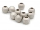 3153/ 925-/silver spheres - 3 mm, frosted - 10 pieces