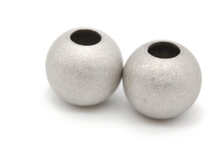 Intercalaire - Perles boule en argent 925, 6 mm mat, 2pcs /3156