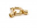 3320 / 925/- Silver ring clasp (gilded), 20mm