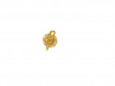 3373 / screw clasp, gold-plated, rhinestones, 8 mm