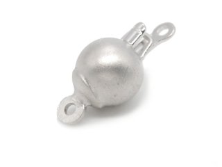 3508 / 925 /-Silver ball clasp, matted, 8 mm