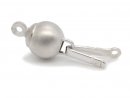 3508 / 925 /-Silver ball clasp, matted, 8 mm