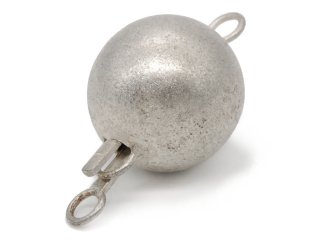 925 /-Silver ball clasp - 19 mm frosted /3519