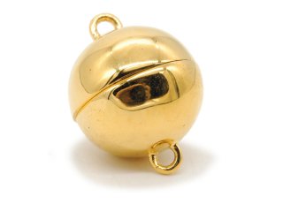 925/-silver magnetic clasp - golden, 18 mm /3557