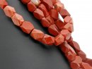 4291/ Jasper strand - hexagonal, crimson red - 39 cm