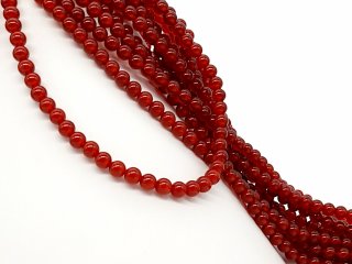 Pierced red carnelian beads