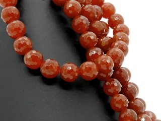 4529/ Carnelian strand - faceted, 16 mm - 38 cm