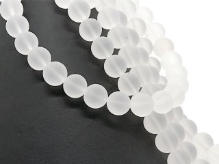 4648/ Rock crystal strand - frosted, 14 mm - 39 cm