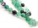 Pierced purple fluorite beads