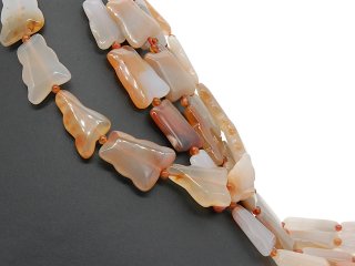 Achat Strang - freiförmige Scheiben, weiß orange /4930