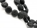 Pierced lava stones for jewellery in black