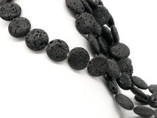 Coussins de lave noirs ajourés pour bijoux