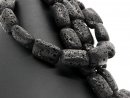 Coussins de lave noirs ajourés pour bijoux