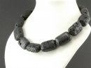 Lava Strang - rechteckig 22x31 mm schwarz, Länge 40,5 cm /5107