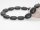 Lava Strang - oval-flach 30x22 mm schwarz, Länge 41,5 cm /5115