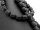 Perforated black lava stones for jewellery