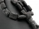 Coussins de lave noirs ajourés pour bijoux