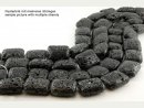 Lava Strang - rechteckig 30x25 mm schwarz, Länge 40 cm /5133