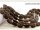 Lava strand - oval, brown, 22x30 mm /5150