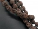 Perforated, natural lava stones in brown