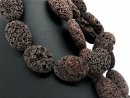 Durchbohrte Lavasteine für Schmuck, rechteckige Kissen
