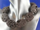 Lava Strang - ovale Kissen 30x40 mm braun, Länge 41...