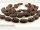 Cordon - Lave, coussins ovales 30 x 40 mm marron, longueur 41 cm /5154