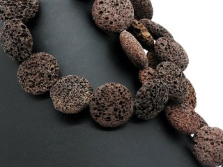 Durchbohrte Lavasteine für Schmuck, rechteckige Kissen