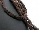 Durchbohrte Lavasteine für Schmuck, rechteckige Kissen