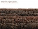 5160/ Lava strand - rectangular, 18x30 mm, brown - 39 cm
