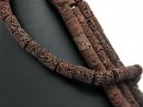 5163/ Lava strand - brown, tube-shaped, 18x13 mm - 40 cm
