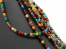 Perles d\'agate colorées 6 mm en multicolore
