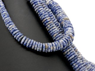 Sodalith Strang - Rondelle, 8-20 mm, blau grau /5701