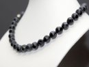 5705/ Onyx strand - partly faceted, 12 mm - 38,5 cm