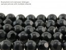 Cordon - Onyx, partiellement facett&eacute;, 14mm, noir, 40cm /5706