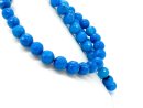 Agate strand - faceted spheres 14 mm blue, length 38 cm...