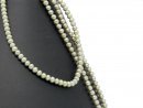 Culture pearl strand - near round 6 mm light green, 41 cm...