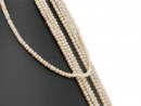 Cordon de perle de culture - baroque 3x4 mm abricot, longueur 41 cm /7229