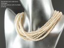 Culture pearl strand - baroque 4x5 mm apricot, length 40.5 cm /7232